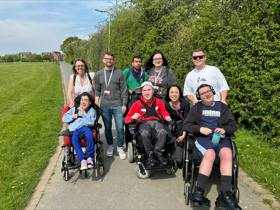 group of young people on a walk in Whiteley